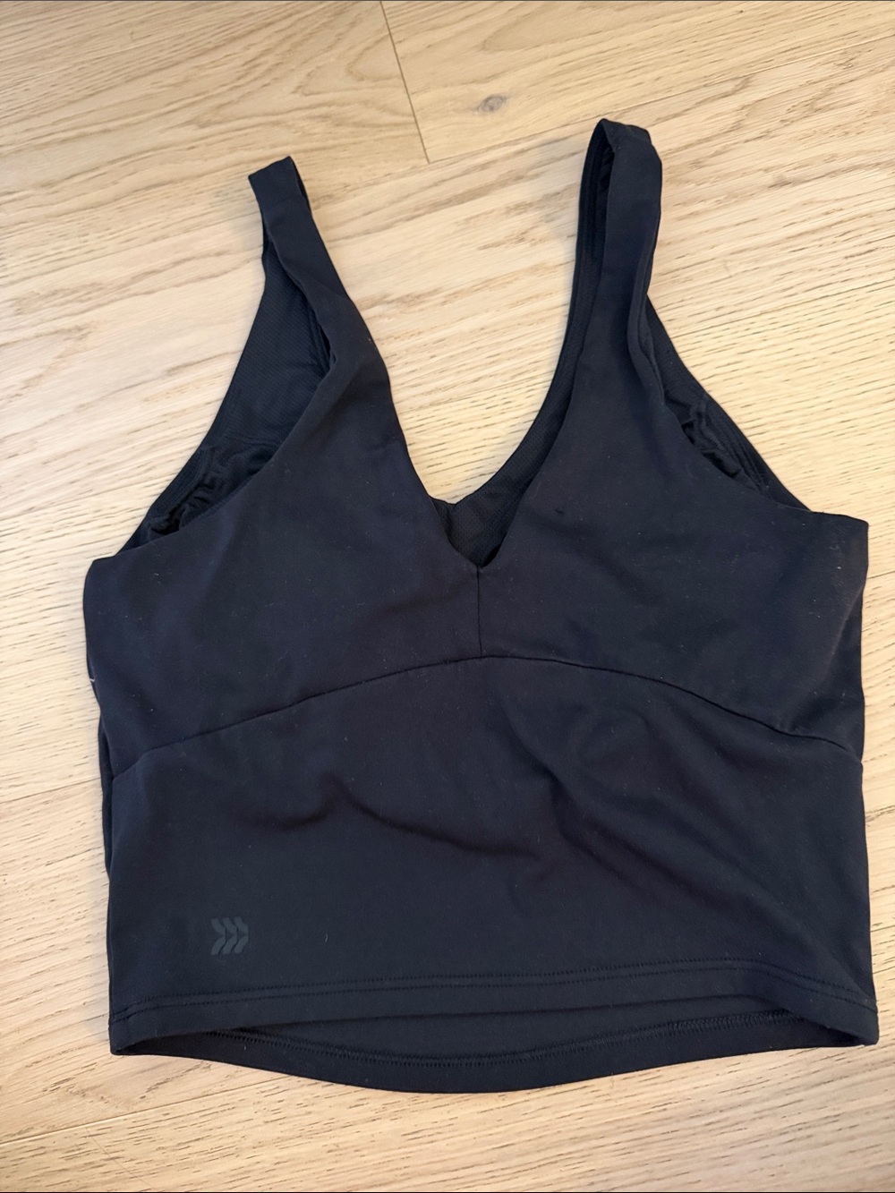 all in motion Black V-Neck Longline Sports Bra